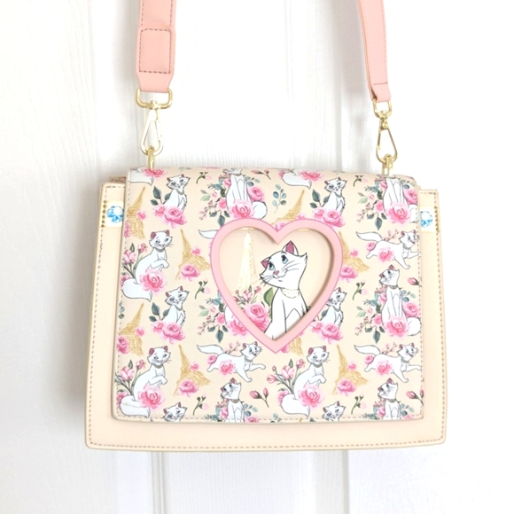 Loungefly Aristocats Duchess in Paris Floral  Crossbody - Picture 1 of 5
